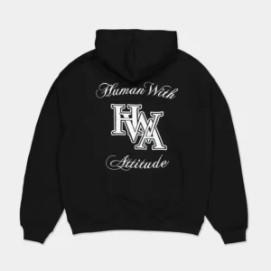 HWA Monogram Hoodie Brodé - Noir