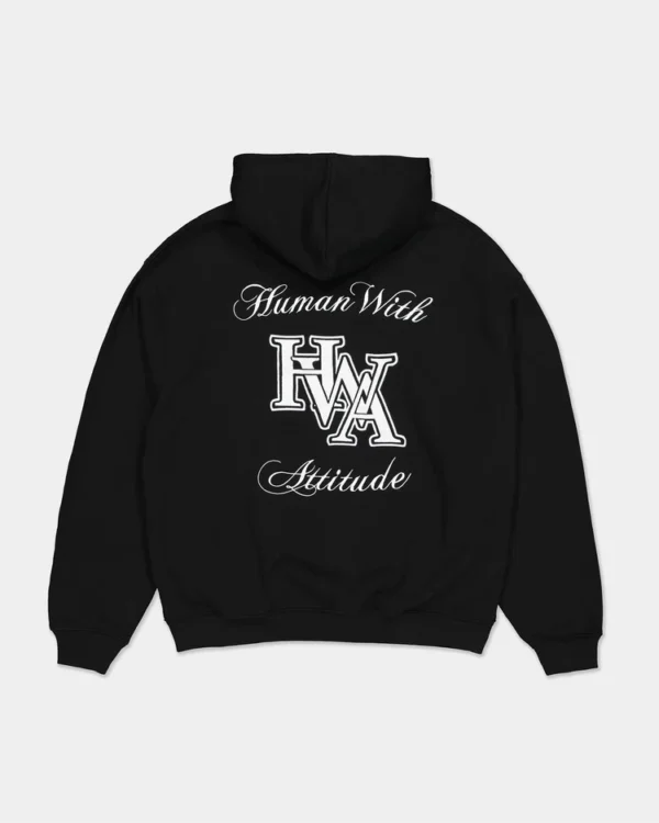 HWA Monogram Hoodie Brodé - Noir