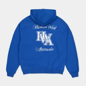 Sweat à capuche monogramme HWA Brodé - Bleu cobalt