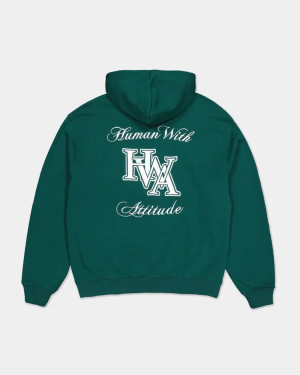 HWA Monogram Hoodie Brodé - Vert Trekking