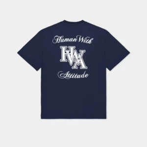 T-shirt monogramme HWA - Bleu marine